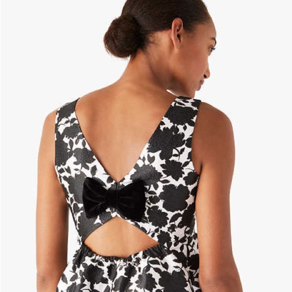 Kate Spade Bicolor Floral Soirée Top NWOT